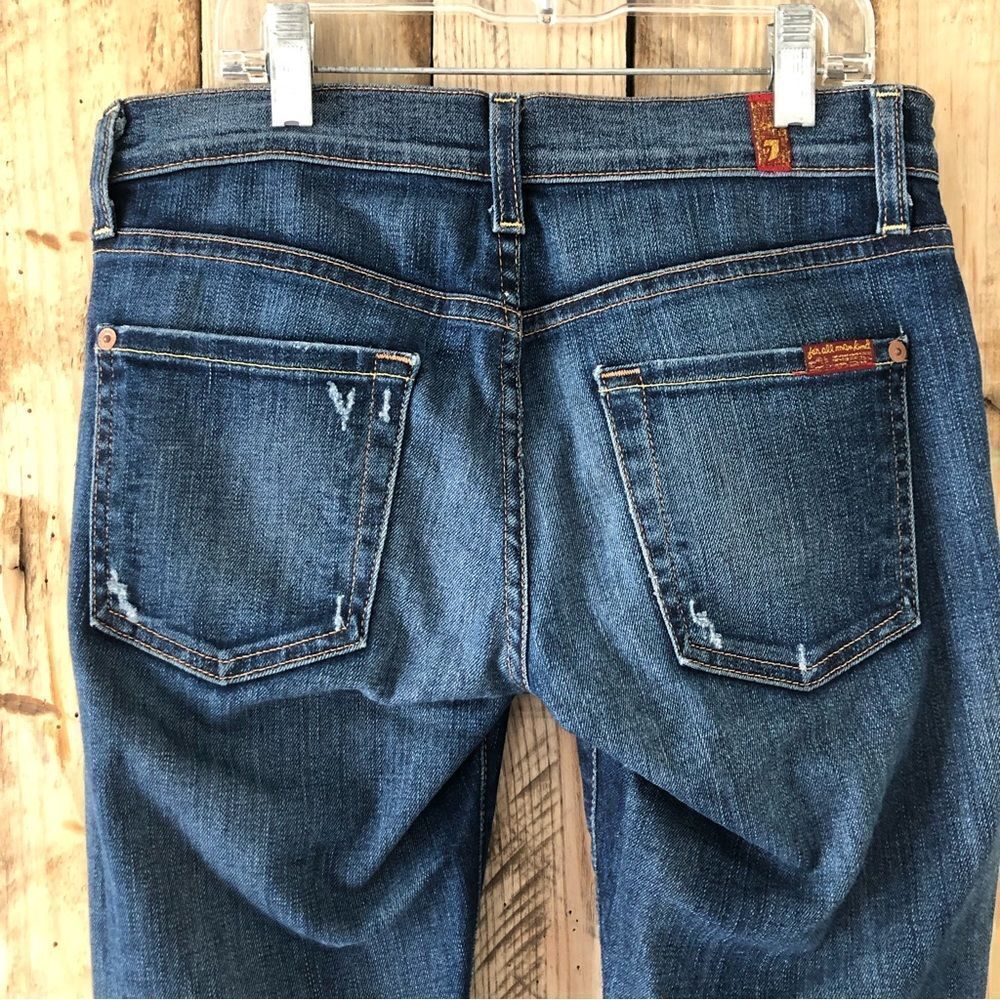 7 for All Mankind Roxanne Distressed Jeans Size 24 - Picture 9 of 14